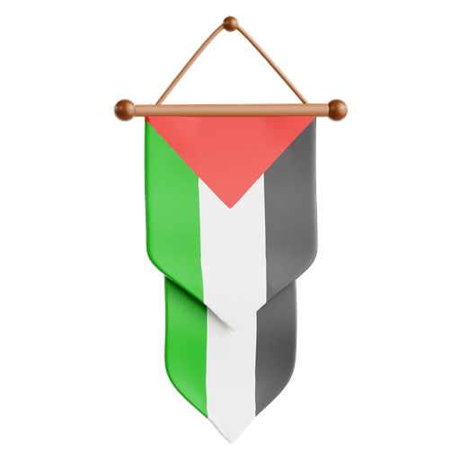 Pennant, symbolic flag, unity 3D illustration