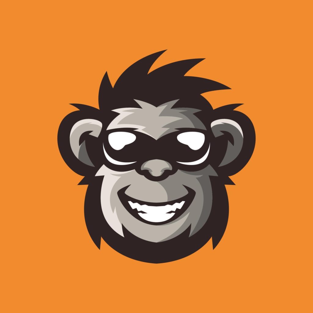 Monkey Cool Logo Design Templates Stock Free and Free SVG