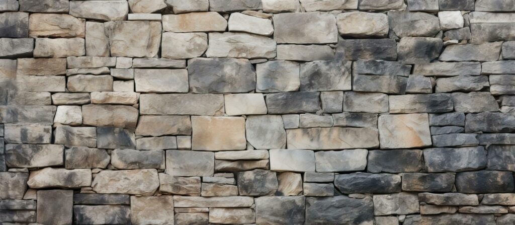 Horizontal architecture backdrop wallpaper with grunge stone wall texture Stock Free