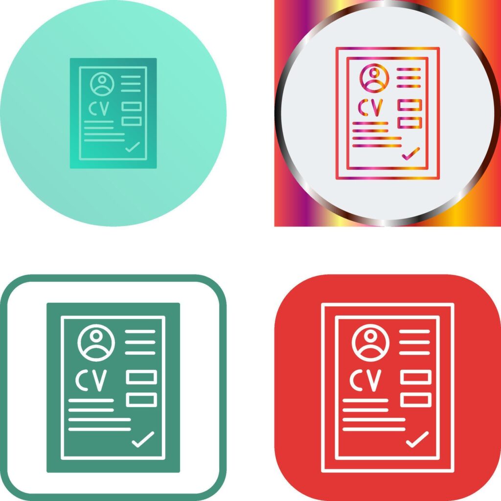 CV Icon Design Stock Free