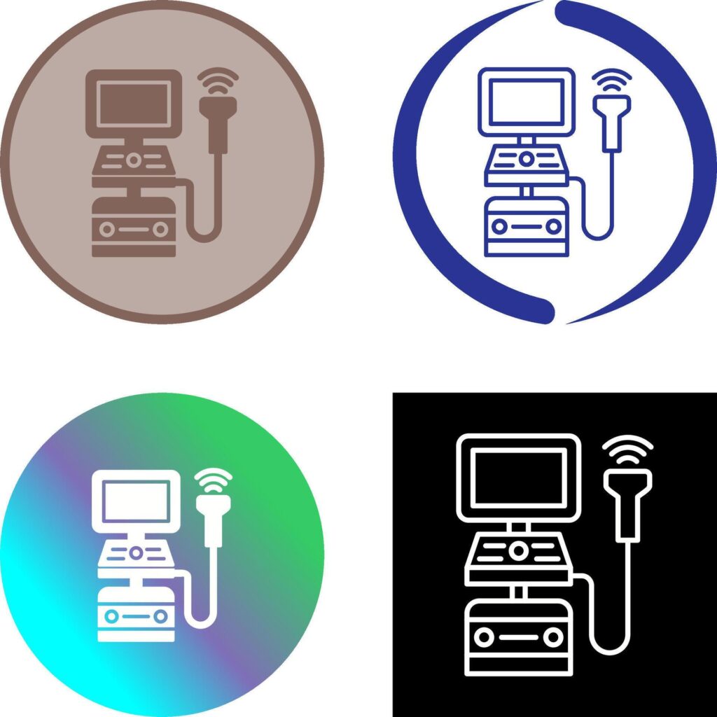 Ultrasound Machine Icon Design Stock Free