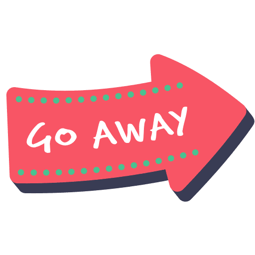 Arrow, away, direction sticker