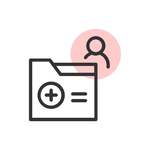 Patient, record, list icon