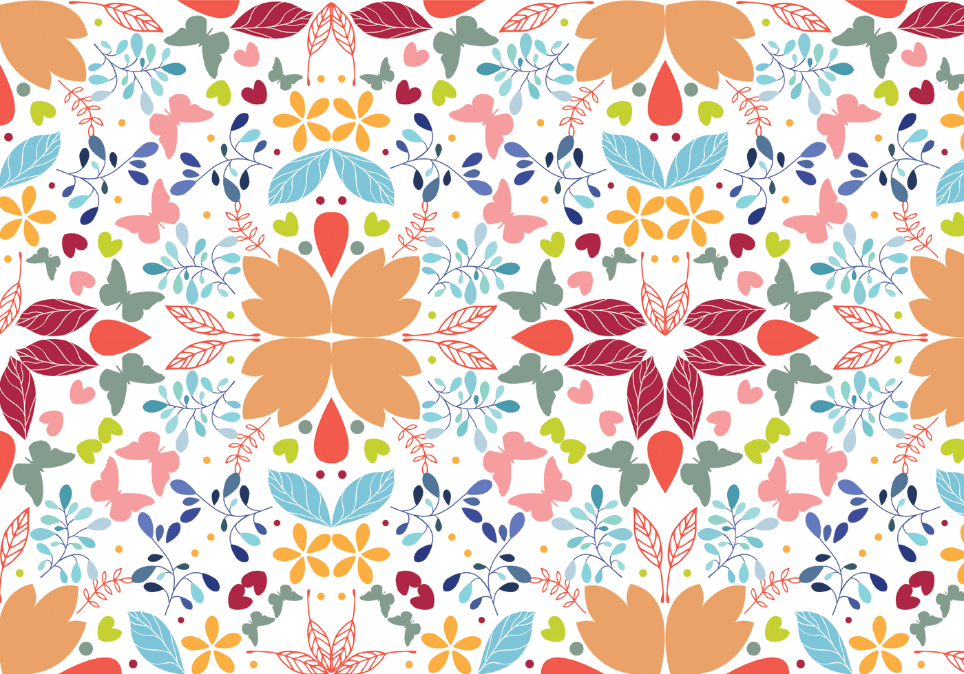 Seamless floral pattern background Free Vector and Free SVG