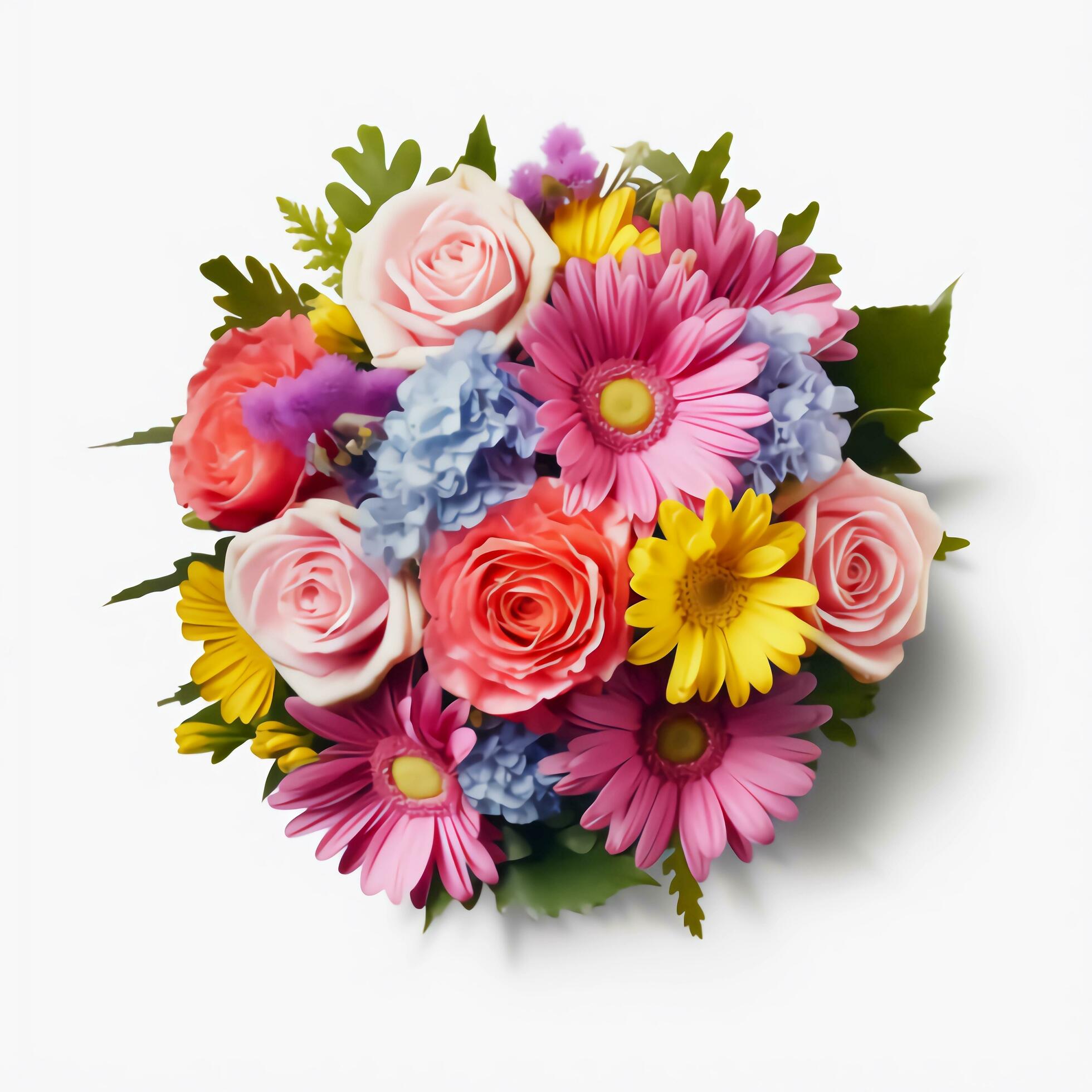 A colorful bouquet of flowers. AI Generated. Stock Free