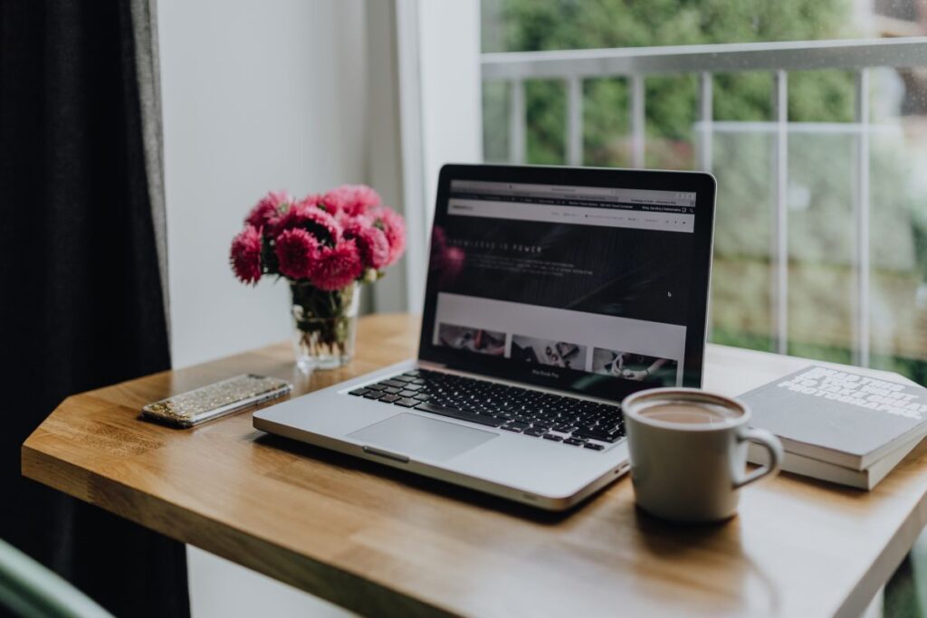 
									Home office of a modern businesswoman Stock Free