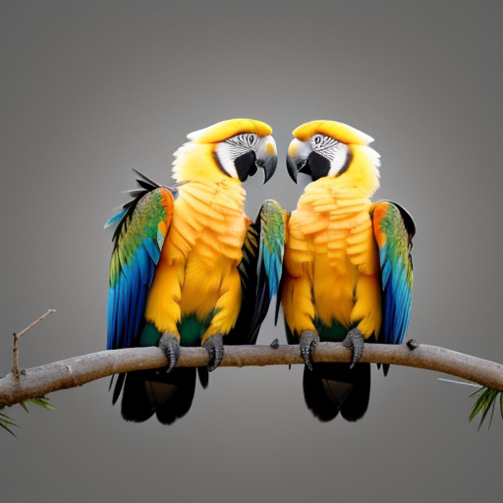 Two Makaw parrot in by @ai_generated