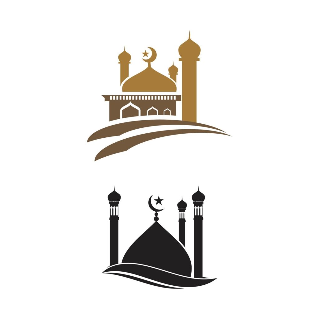 Mosque Logo Template vector symbol illustration design Stock Free