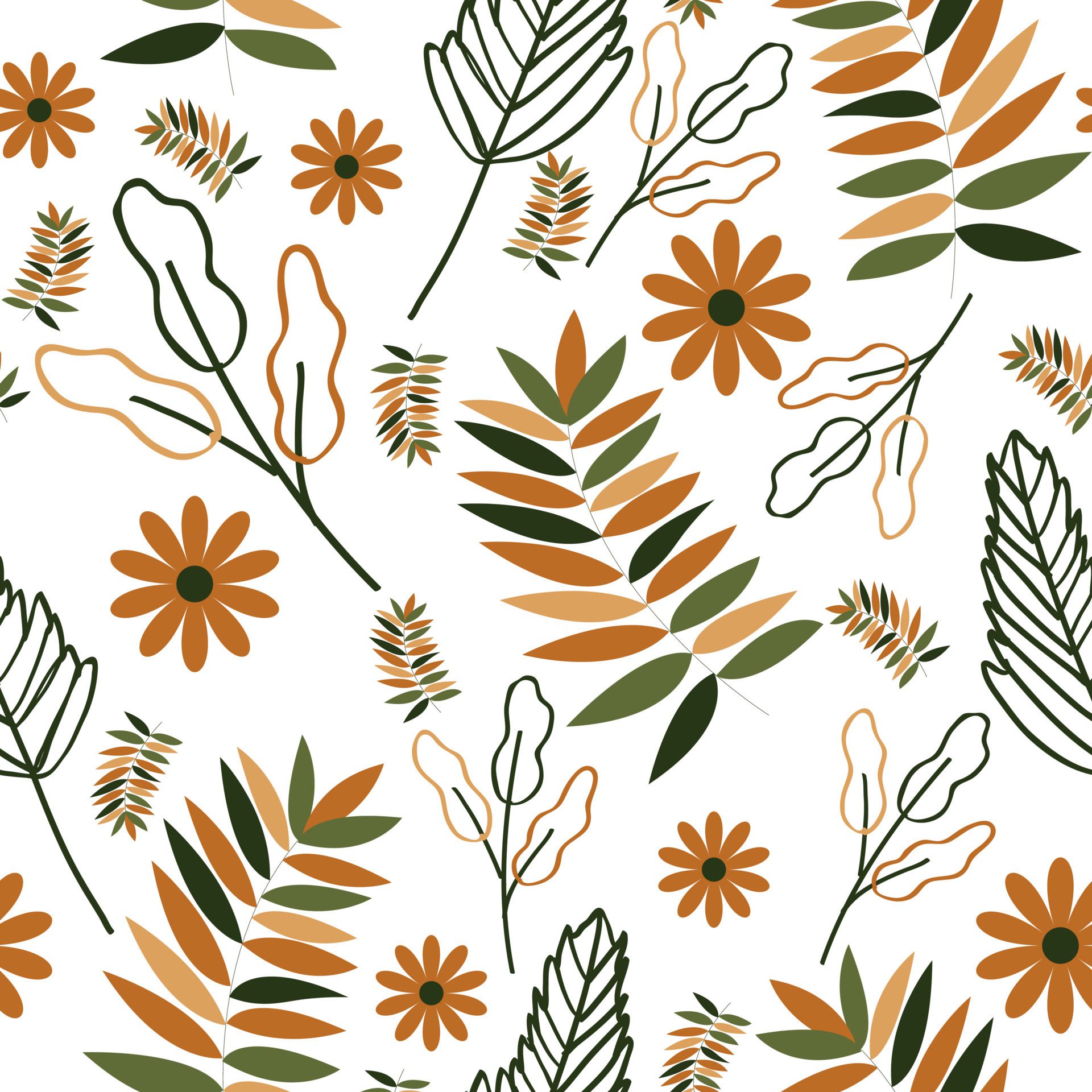 floral seamless pattern for wrapping, poster or fabric Free Vector and Free SVG