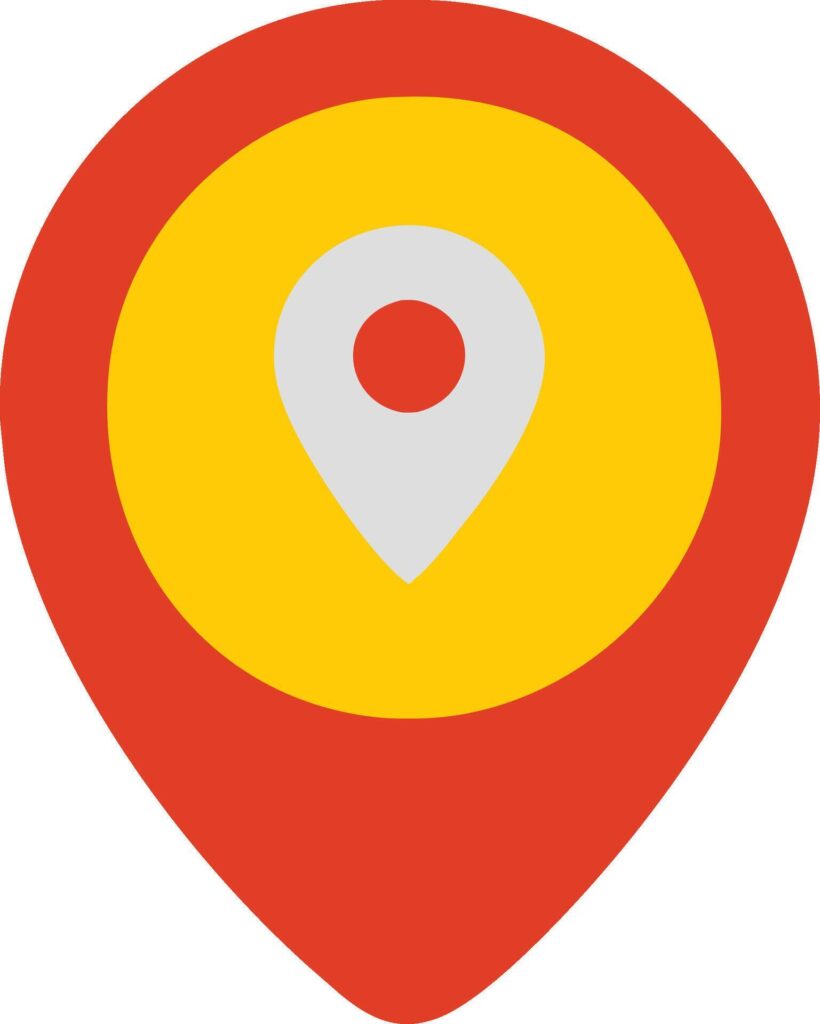 Map pin icon, simple, beautiful Stock Free