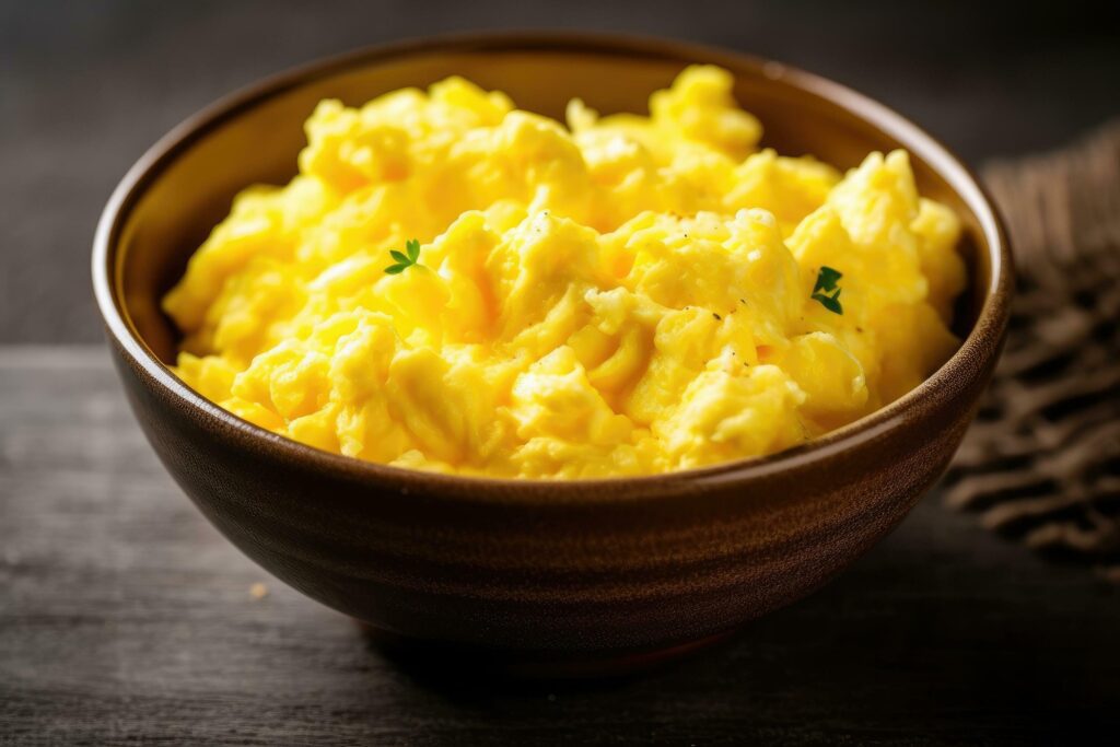 scrambled eggs photography Food Photography AI Generated Stock Free