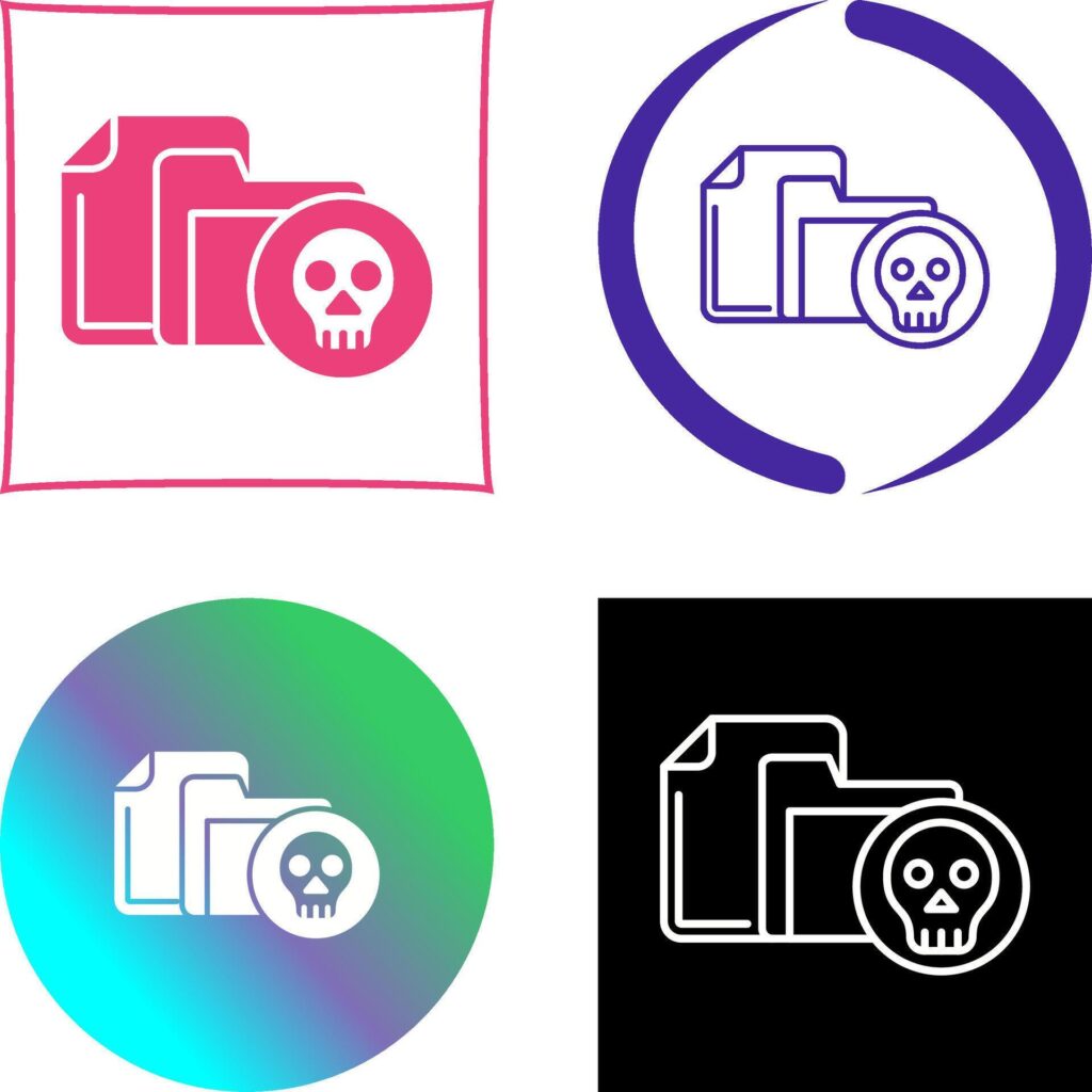 Infected File Icon Design Stock Free