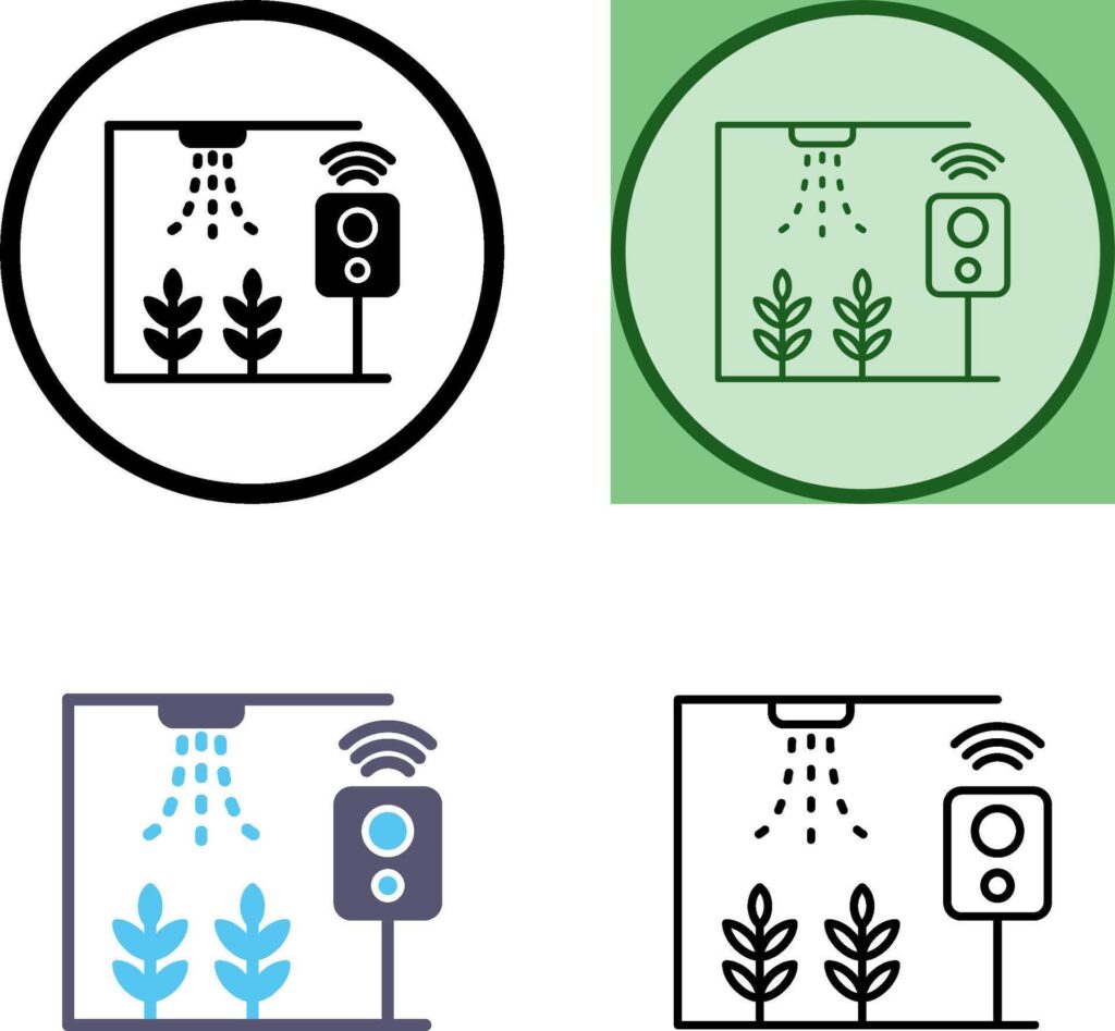 Smart Farm Icon Design Stock Free