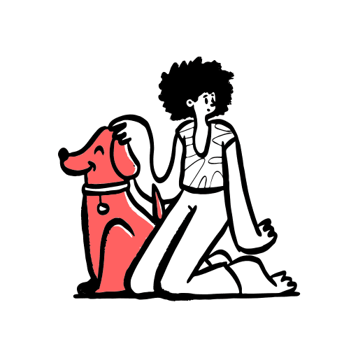 Pettingdoodle, petting, doggie illustration