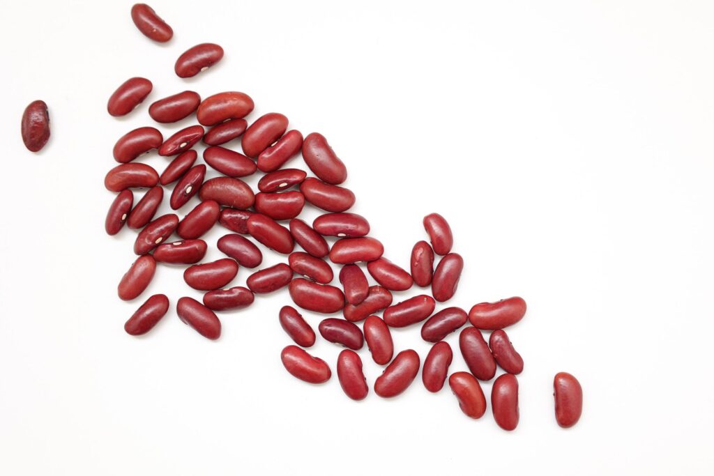 Red beans isolated on white background Stock Free