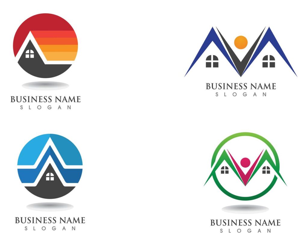 buildings logo and symbols icons template Stock Free