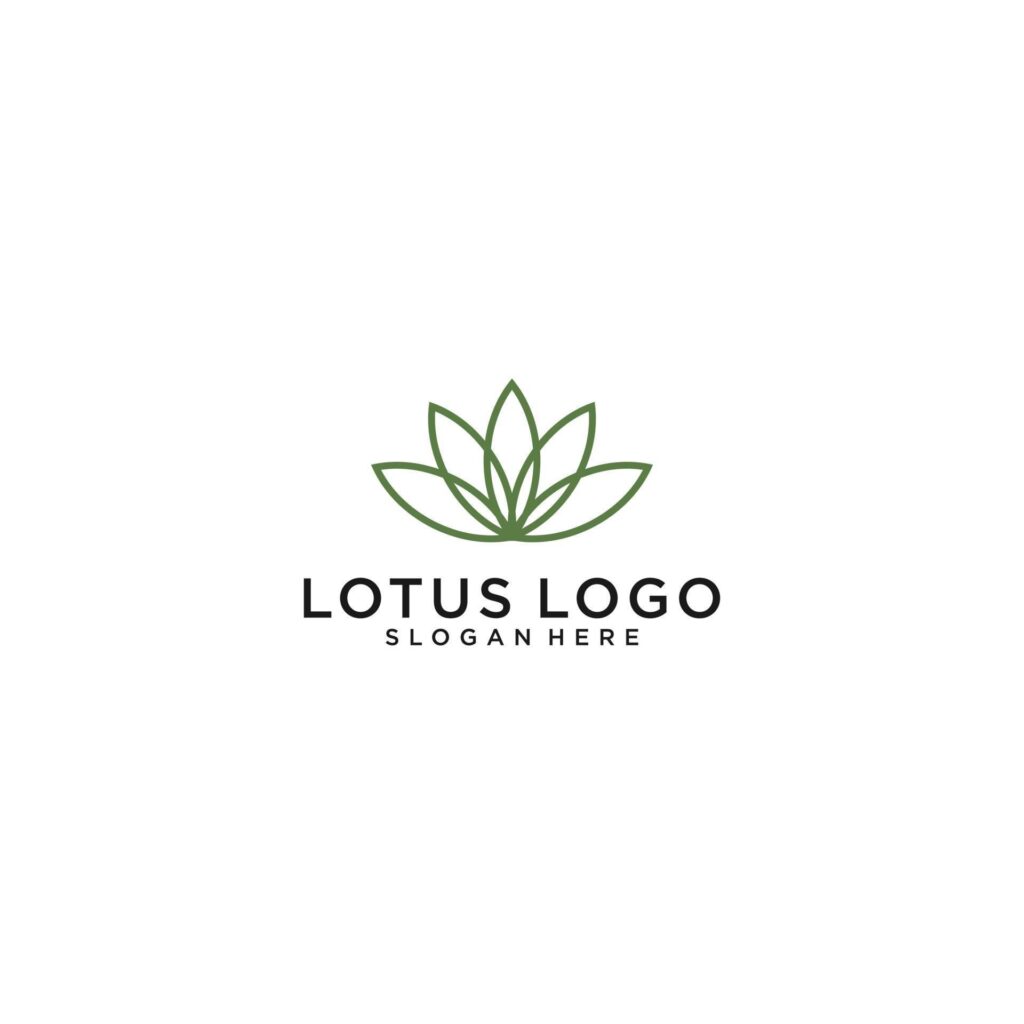 lotus logo in white background Stock Free