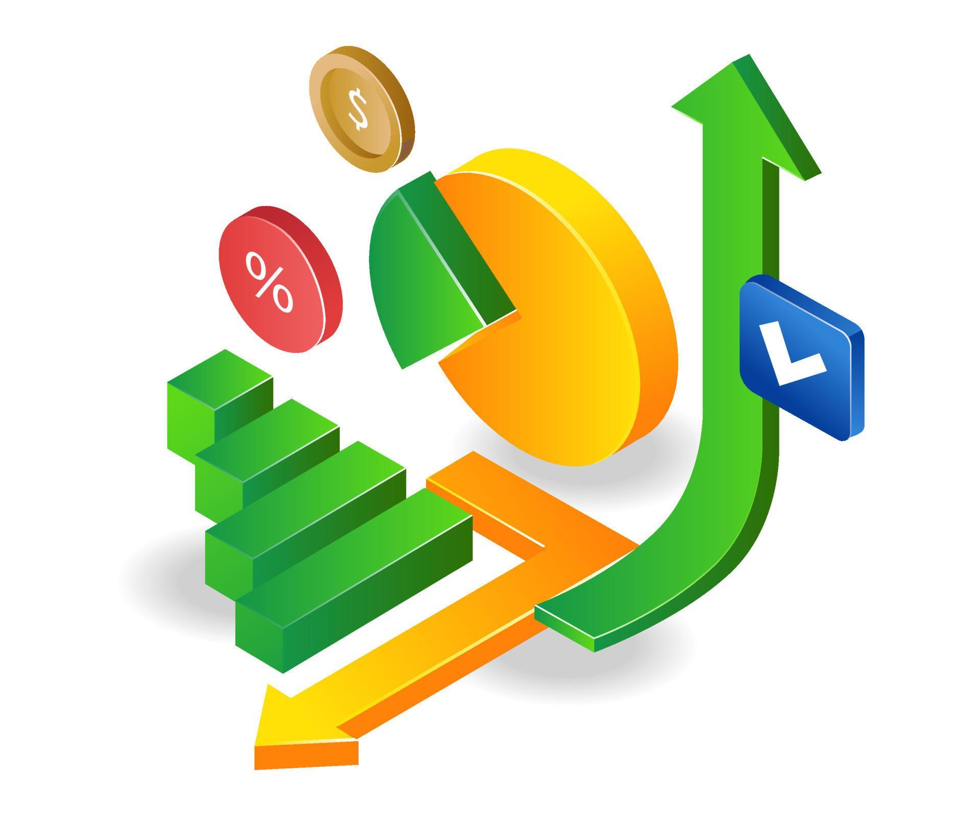 Business success pie chart analysis data arrow Stock Free and Free SVG