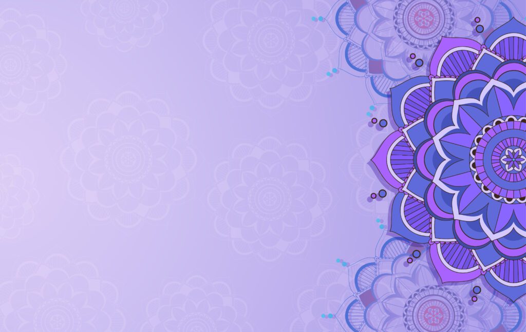 Background template with mandala pattern design Free Vector