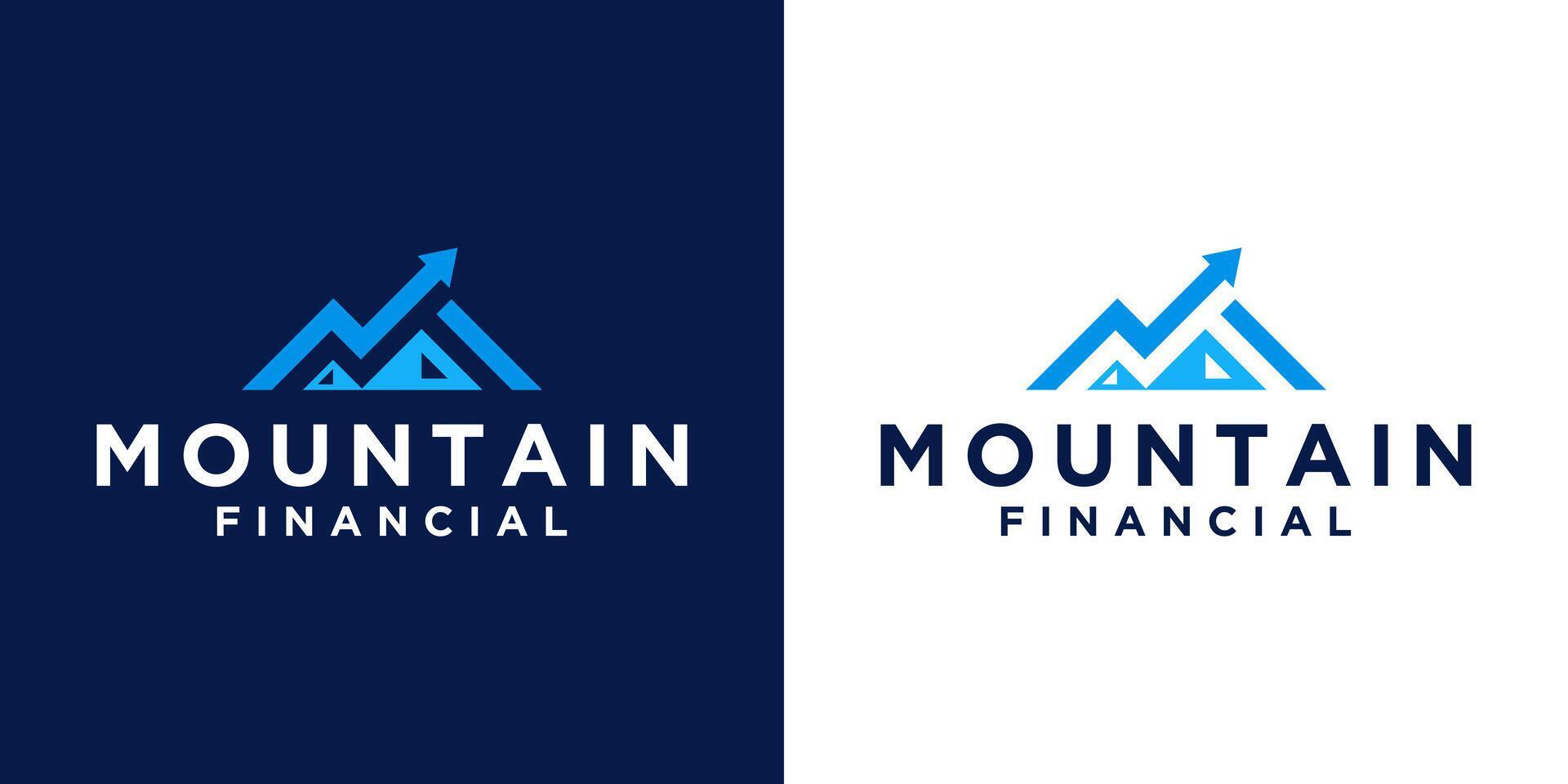 mountain logo design with arrow for finance, consulting and finance Stock Free