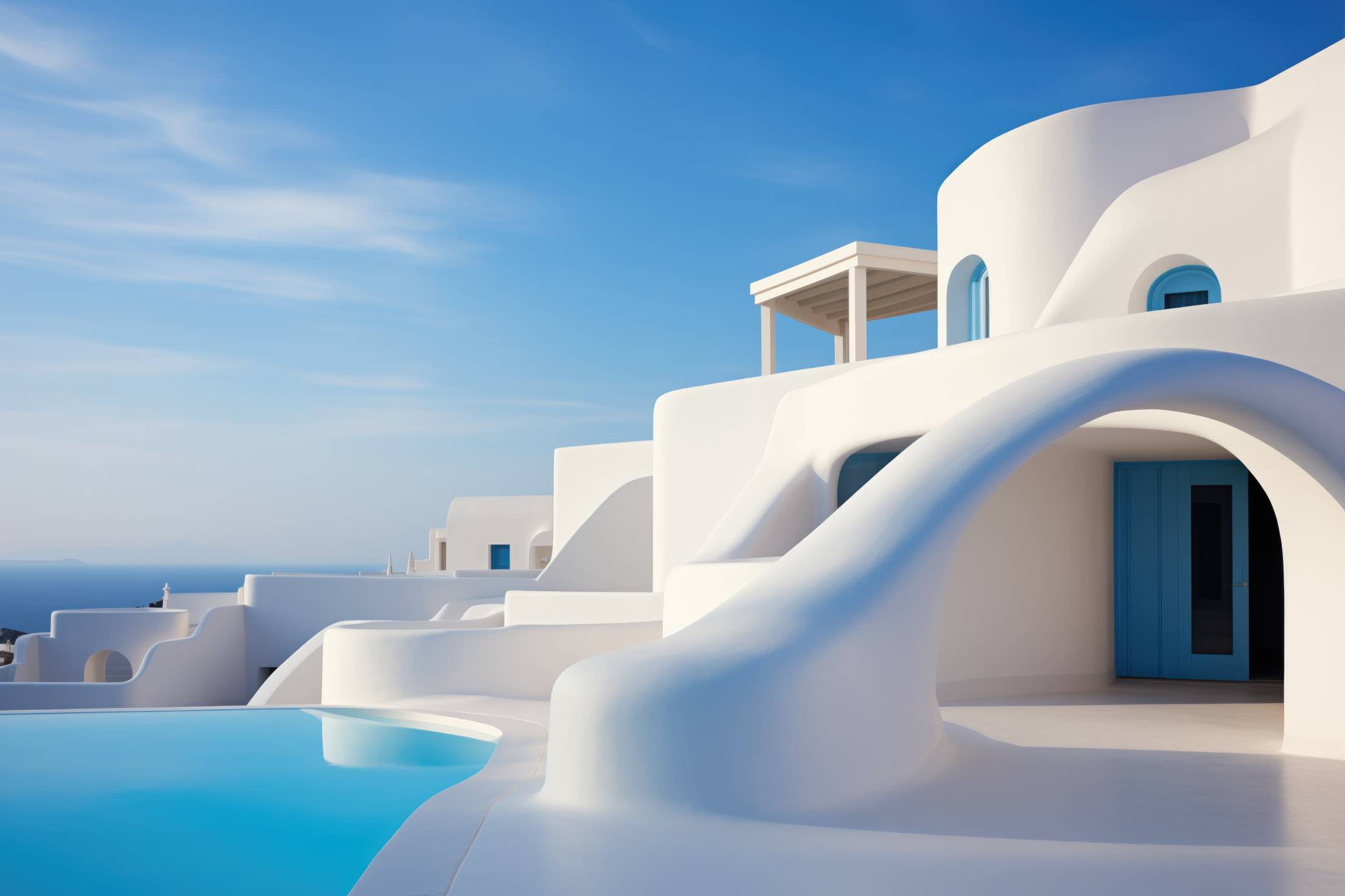 Santorini Architecture Concept Stock Free