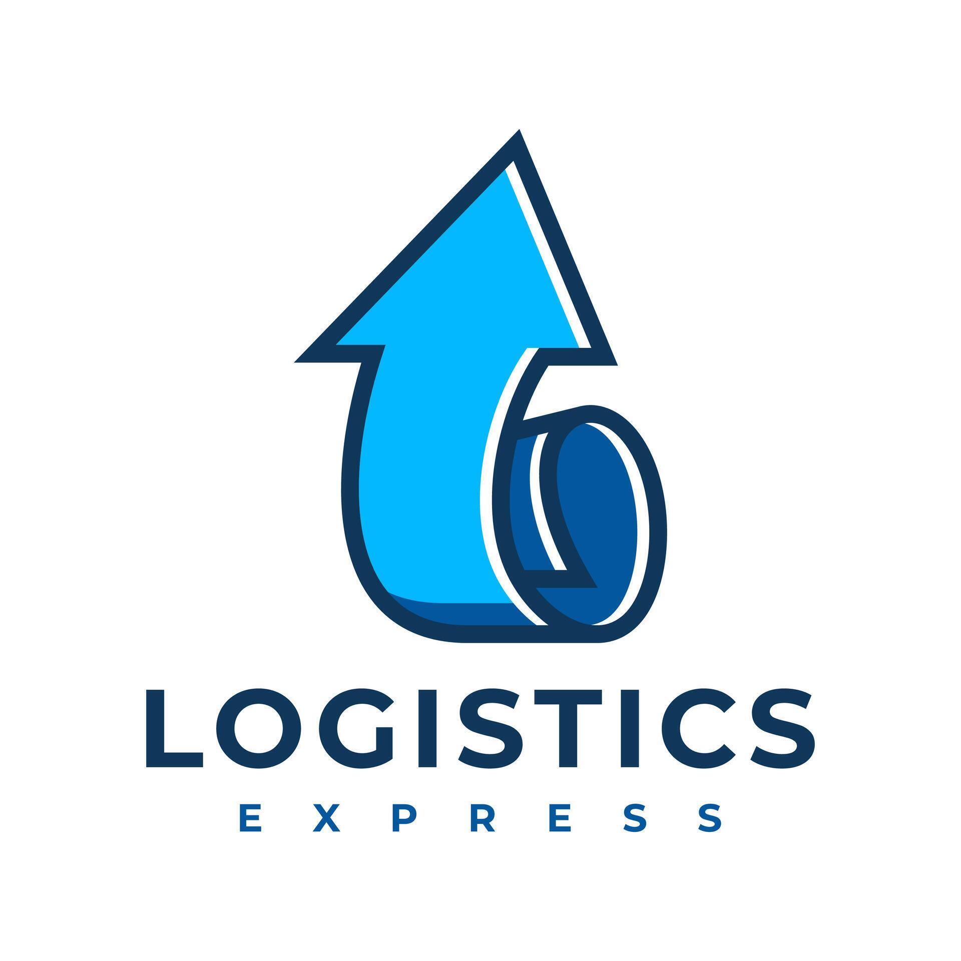 Logistic Company Logo Vector With Arrow Design. Vector Illustration Stock Free