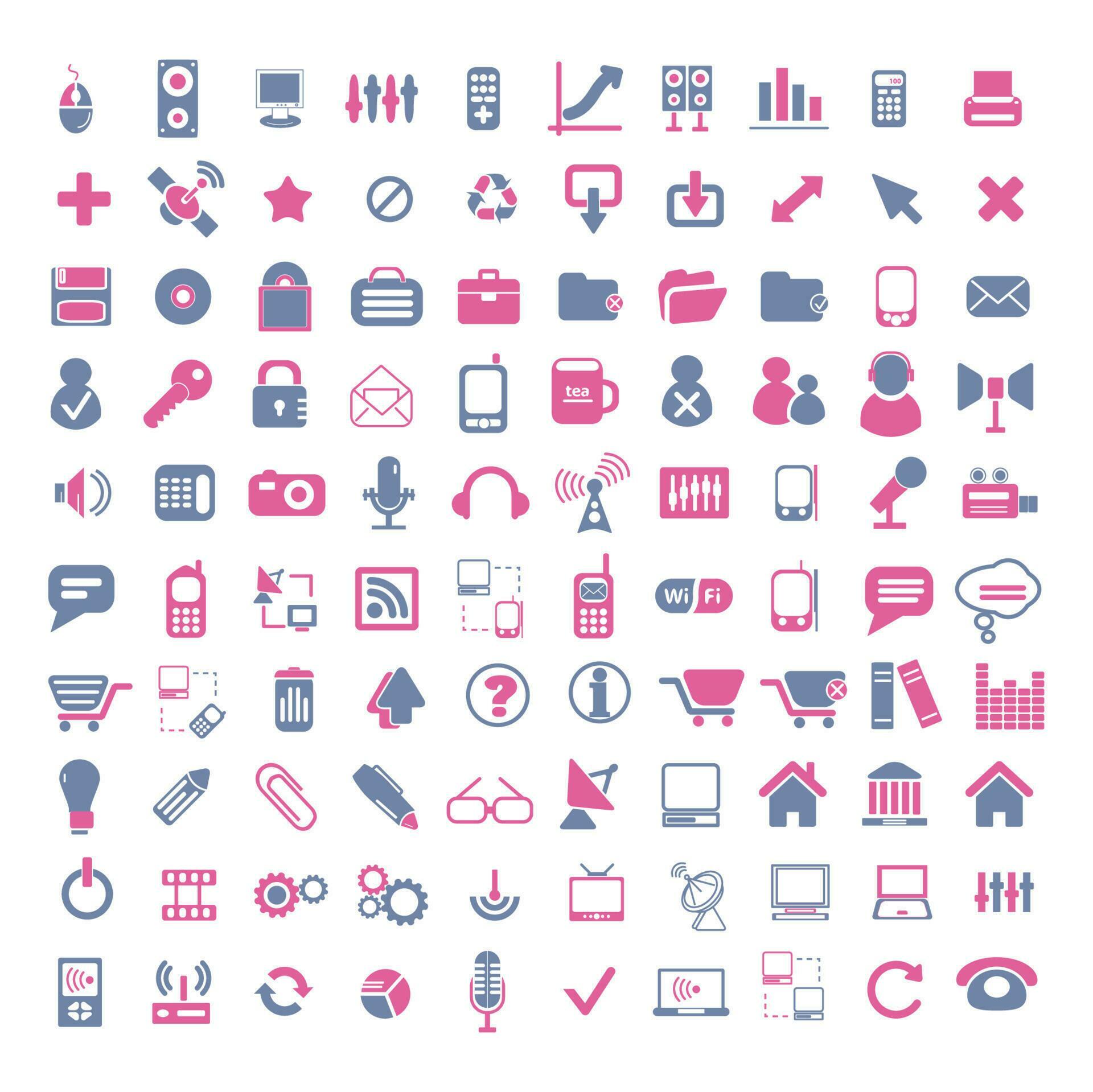 Collection of icon designs on the theme of technology, finance, holiday, arrows, communication, symbols. Stock Free and Free SVG