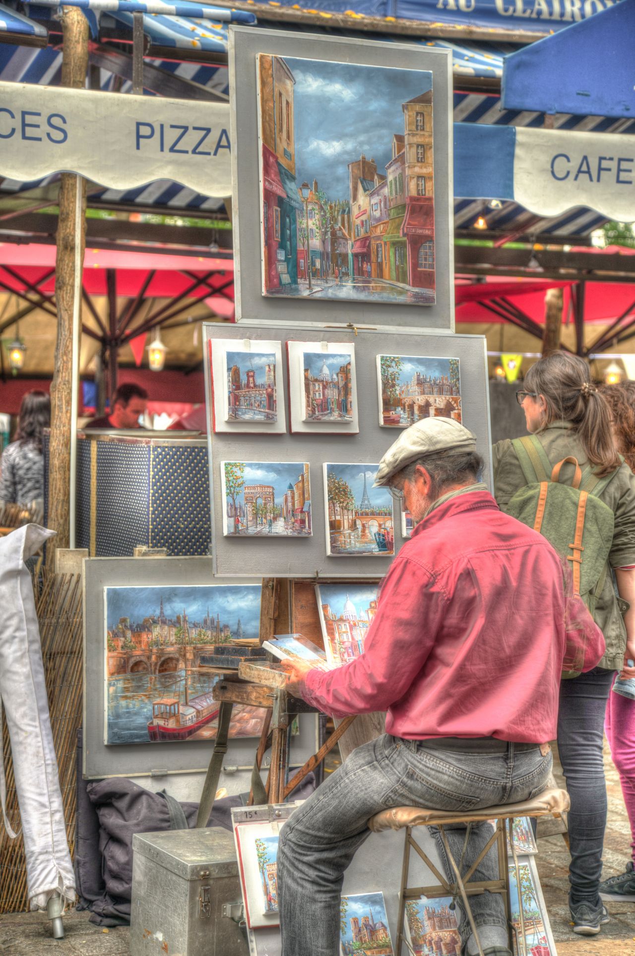 Street artist in Paris Stock Free