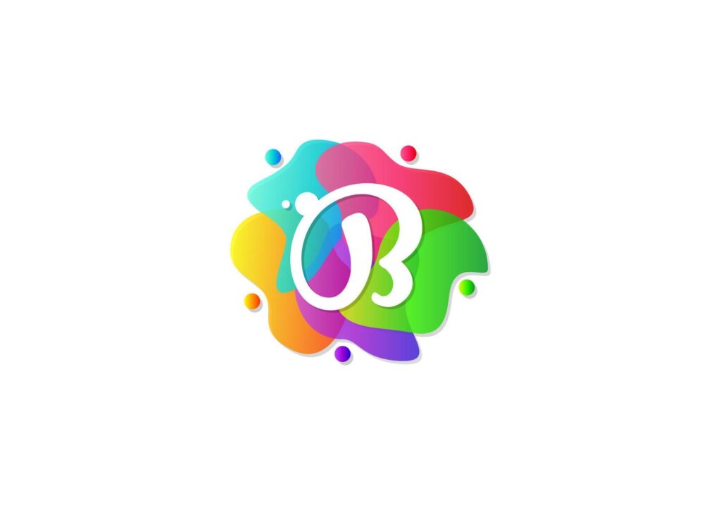 Letter B Logotype Gradient Colorful, Logo Template Design Vector. Stock Free