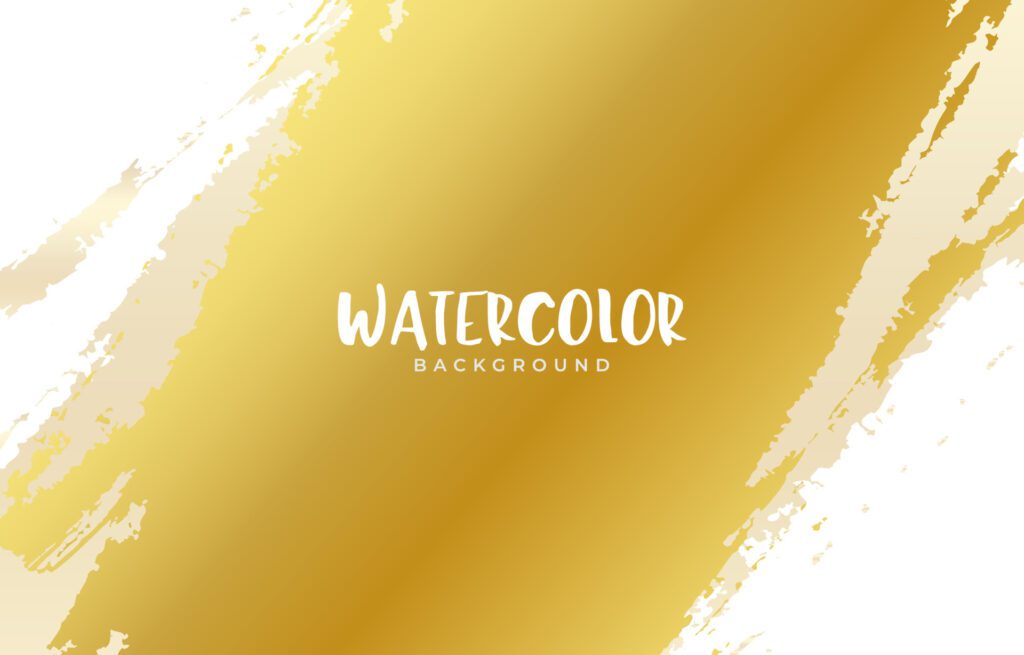 nice golden watercolor background design with text space Free Vector