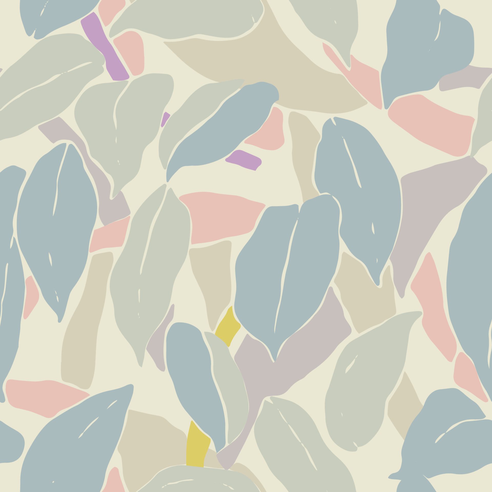 Vector leaf with shapes layers illustration seamless repeat pattern Free Vector