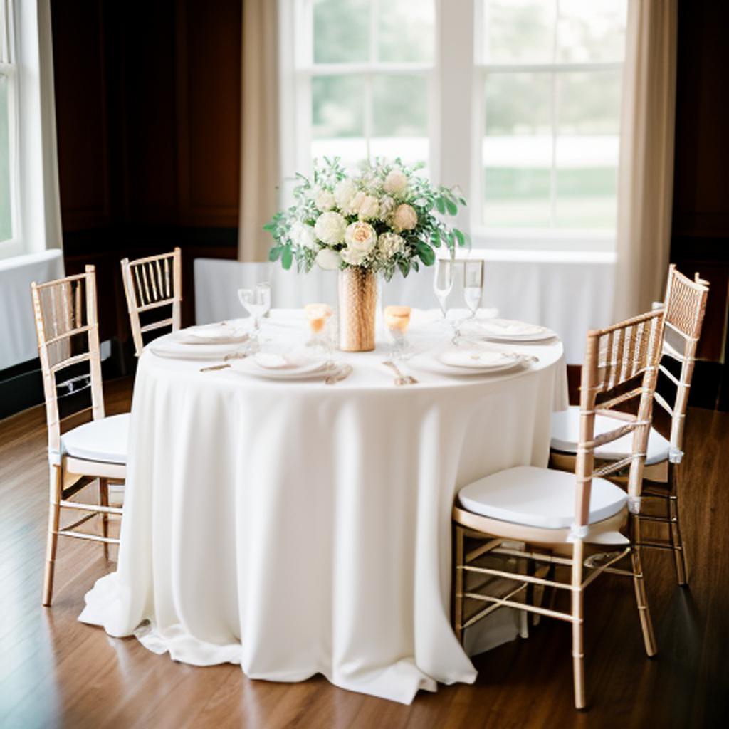 Wedding table with ivory by @ai_generated