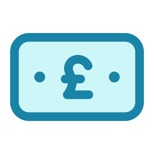 Poundsterling, money, finance icon