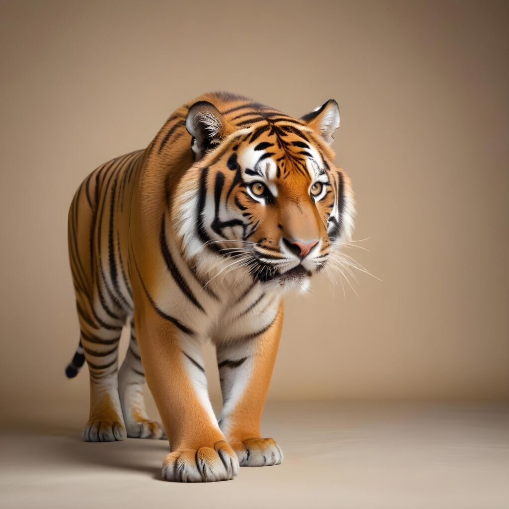 Tiger on plain background Stock Free