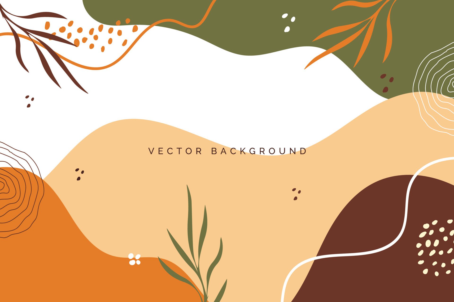 Hand draw abstract shapes template design background Free Vector