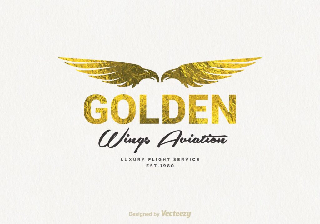 Free Golden Wings Logo Vector Stock Free and Free SVG