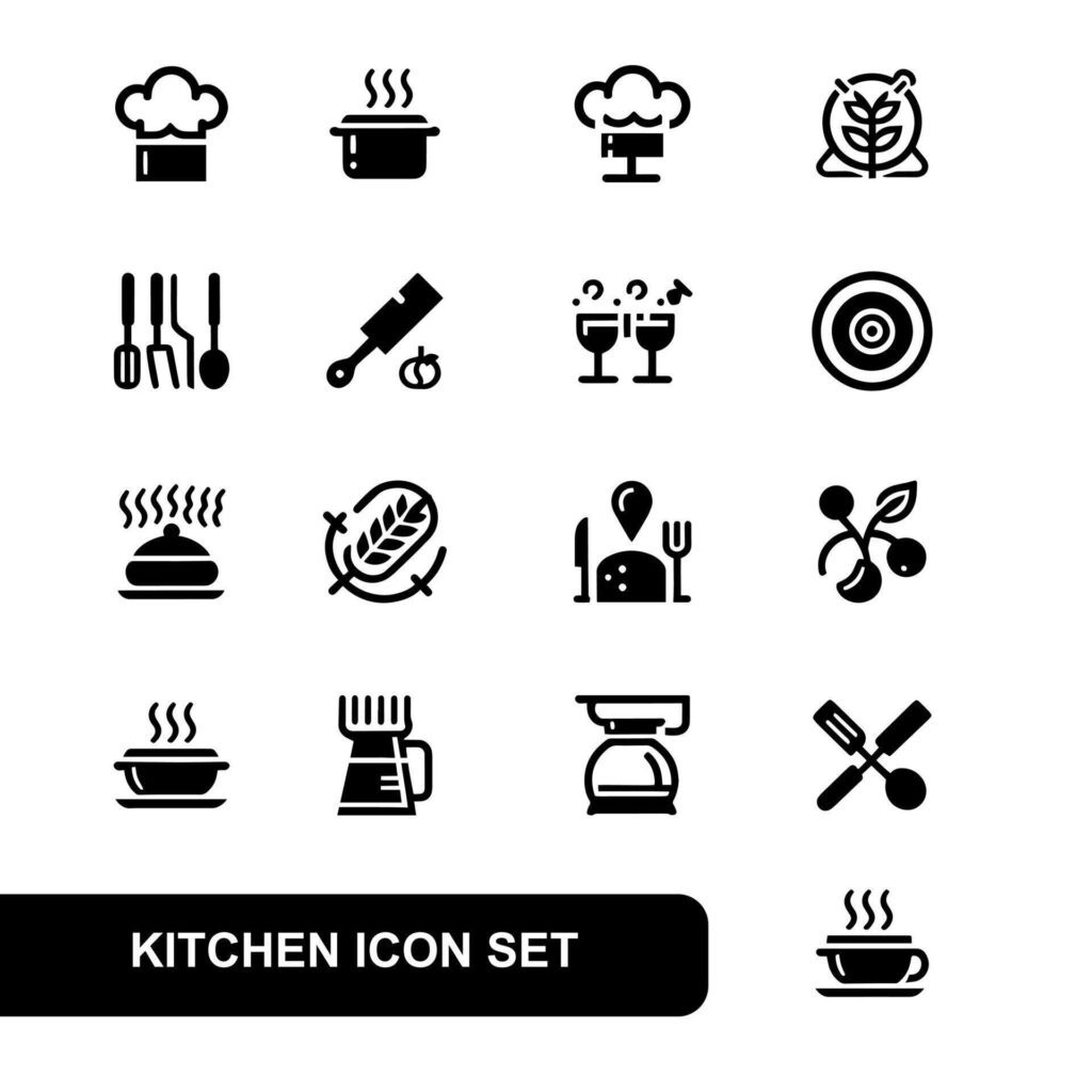 Kitchen Icon Set Stock Free