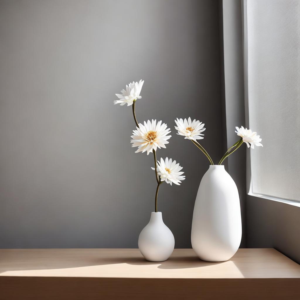 Minimalist flower vase, sleek by @ai_generated