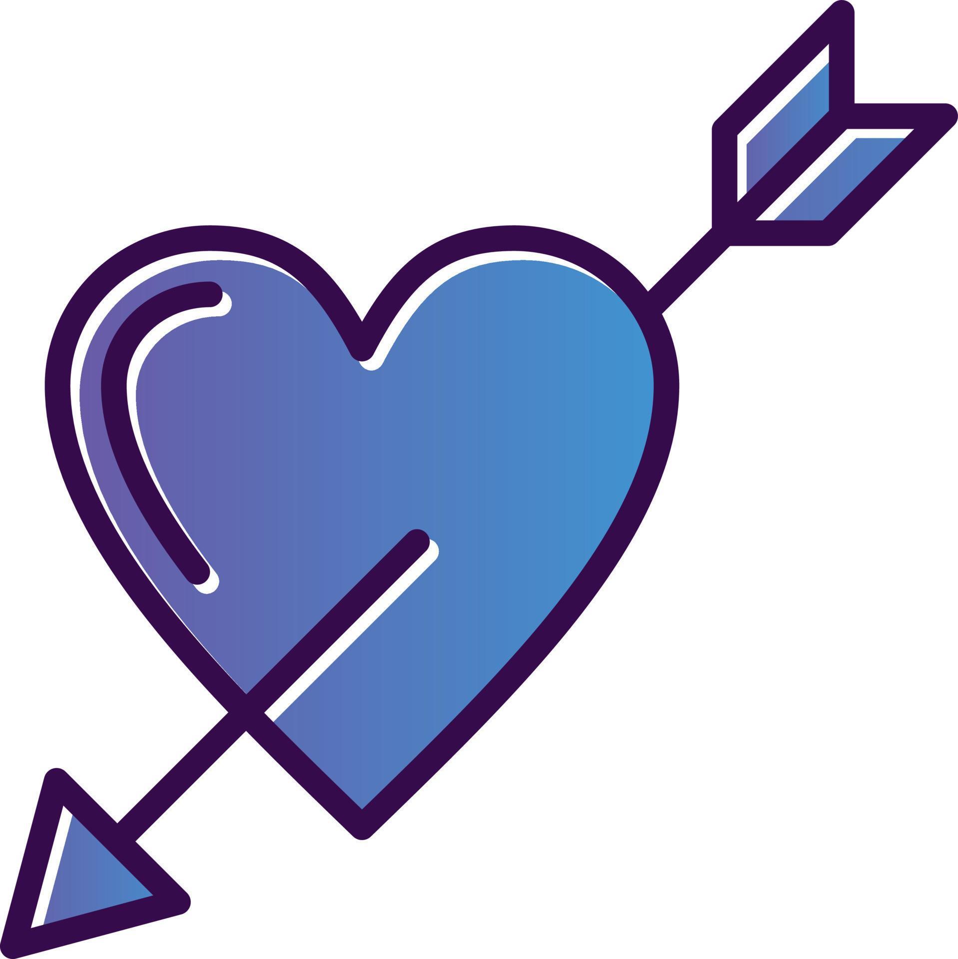 Heart Arrow Vector Icon Design Stock Free and Free SVG