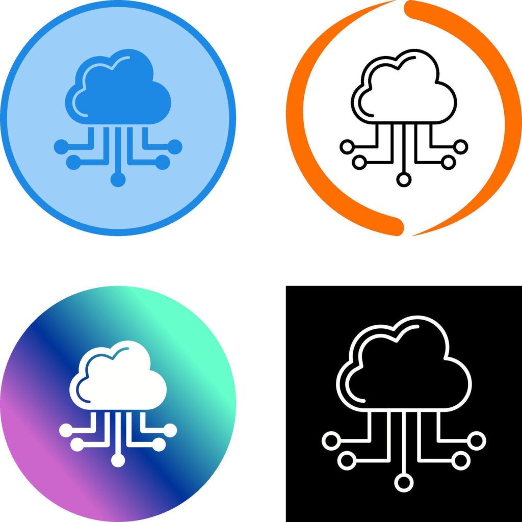 Cloud Computing Icon Design Stock Free