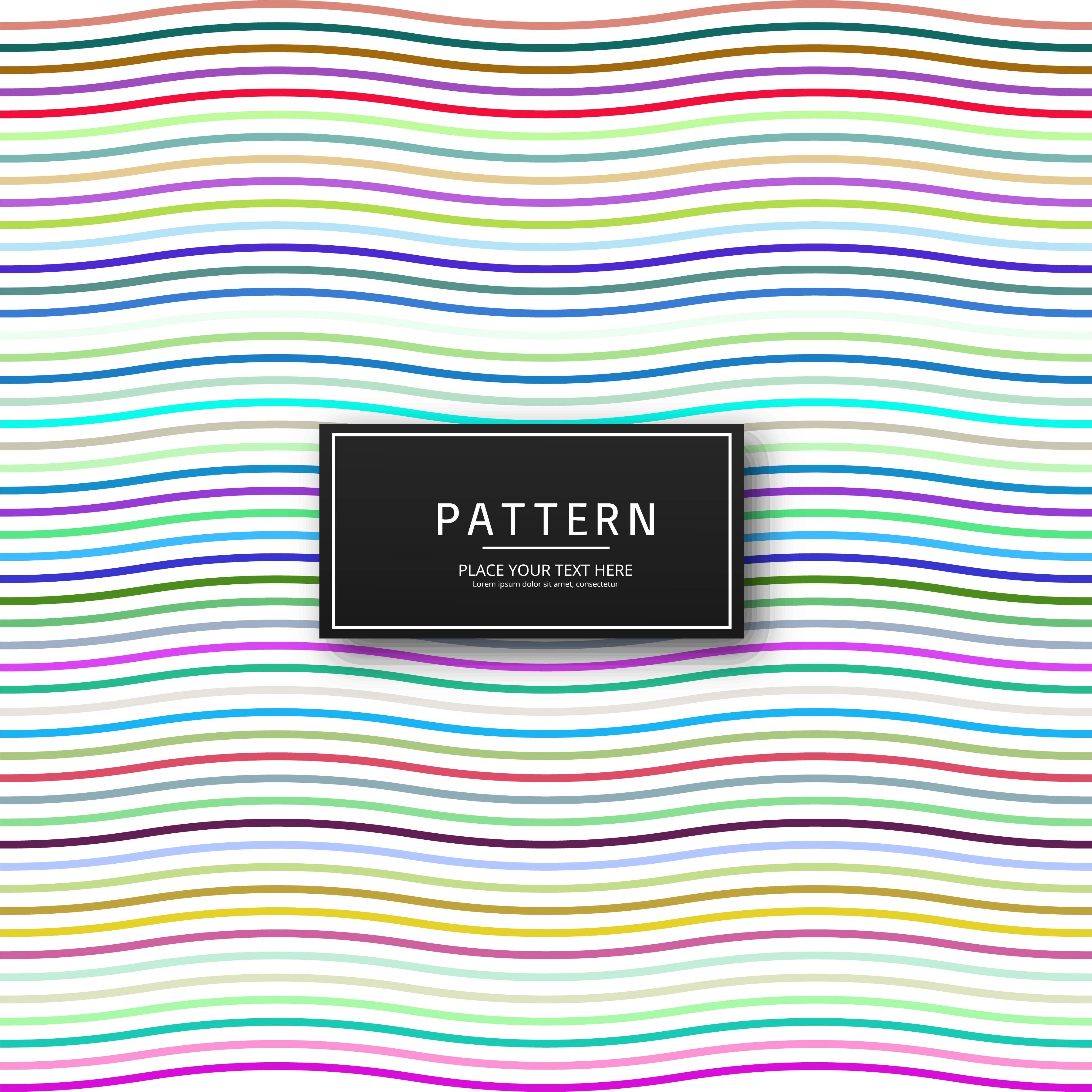 Elegant colorful lines pattern background Free Vector