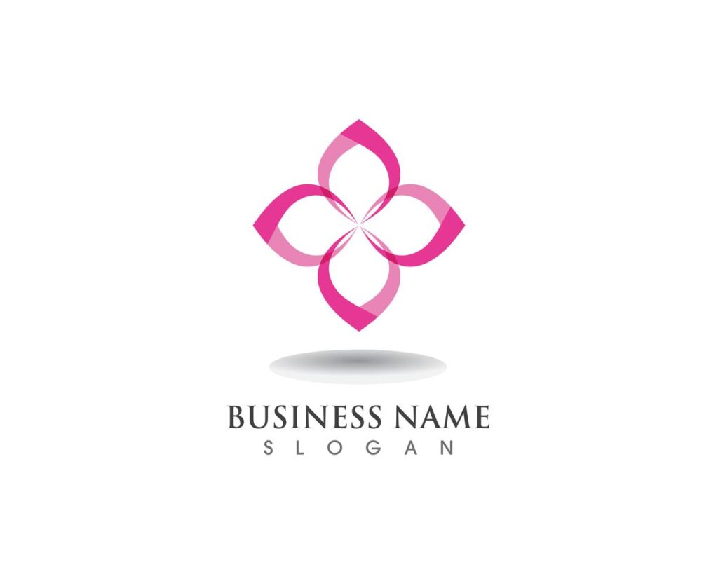 floral patterns logo and symbols on a white backgrounds Stock Free