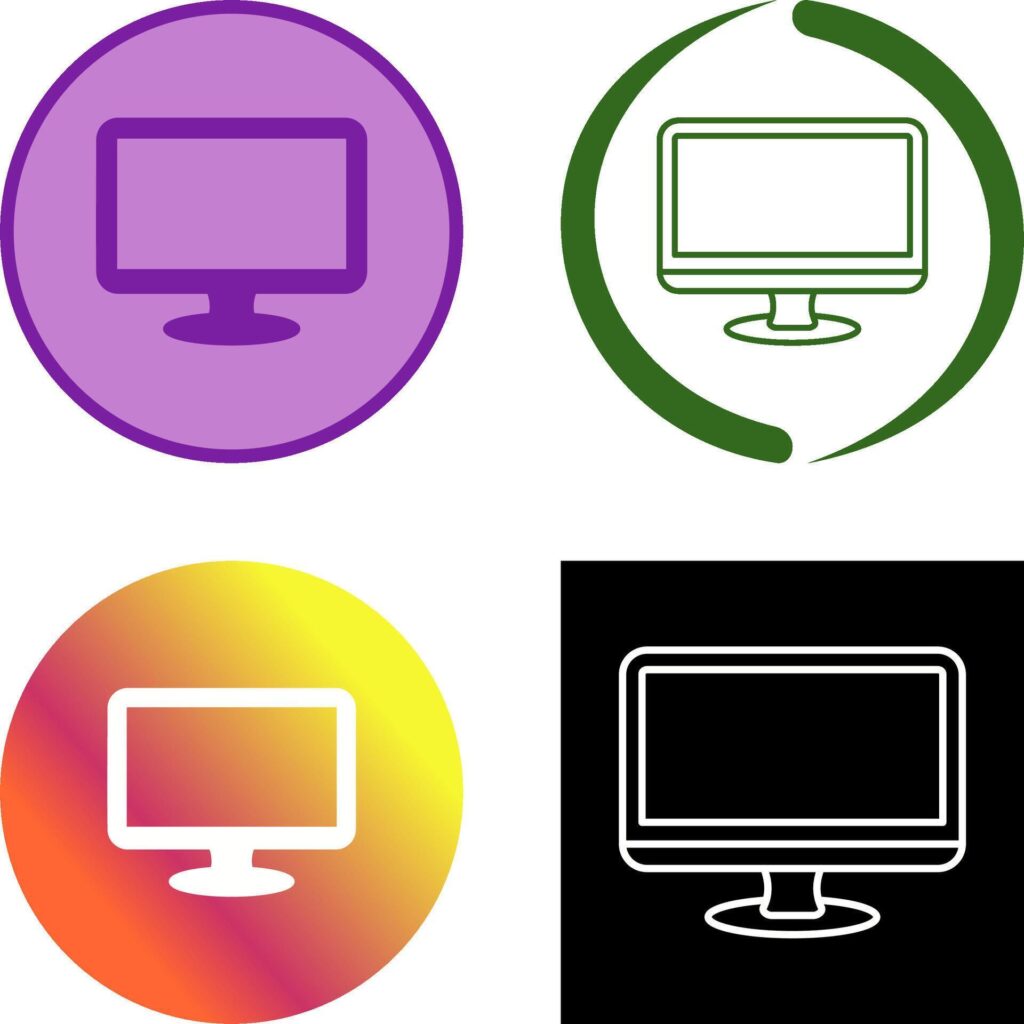 Monitor Icon Design Stock Free