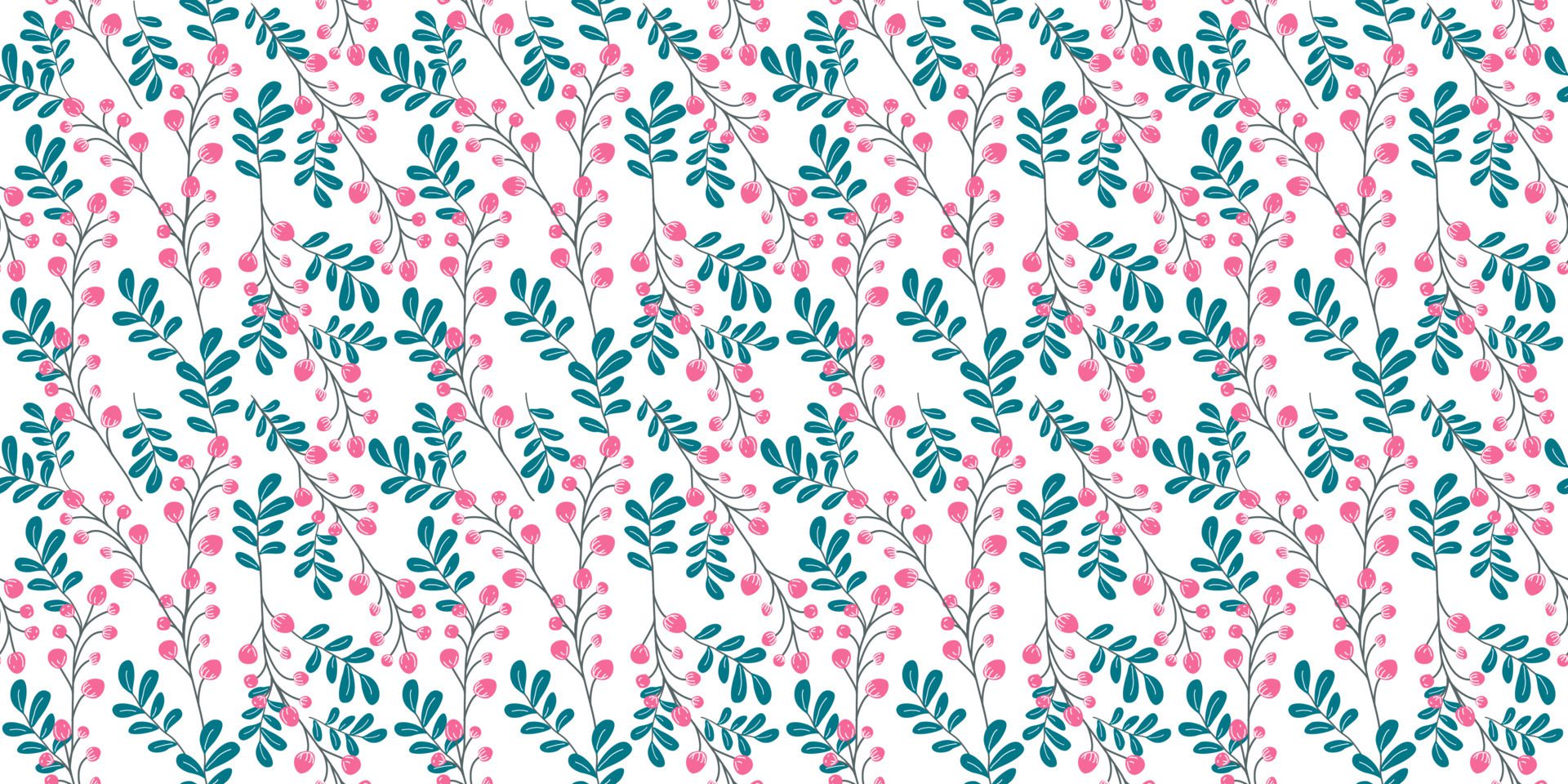 A collection of seamless floral patterns, white background doodle style Free Vector and Free SVG