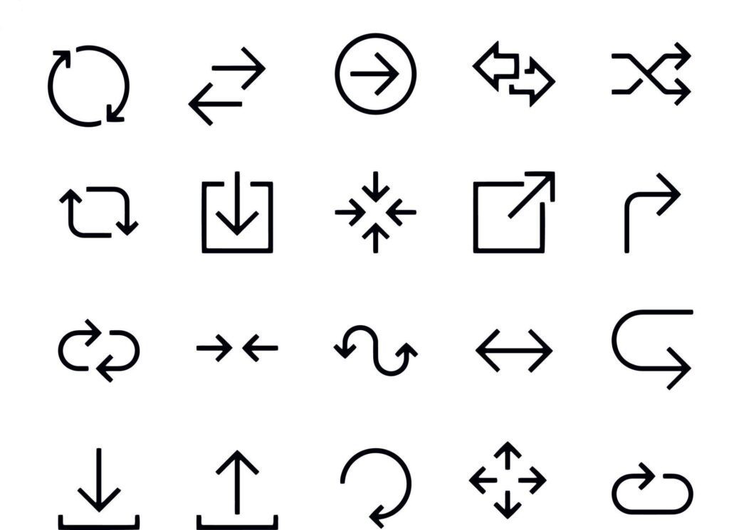 arrows icons vector design Stock Free