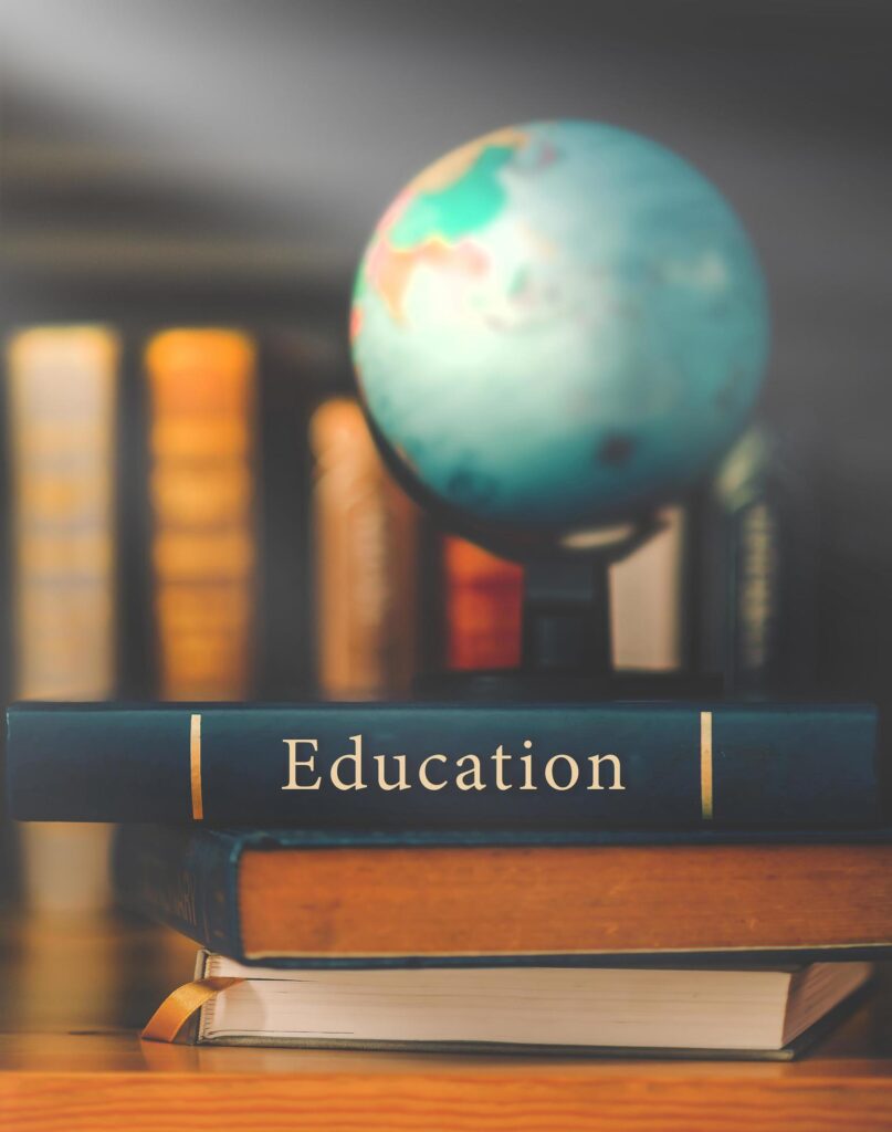 World globe on book. education school Concept Stock Free