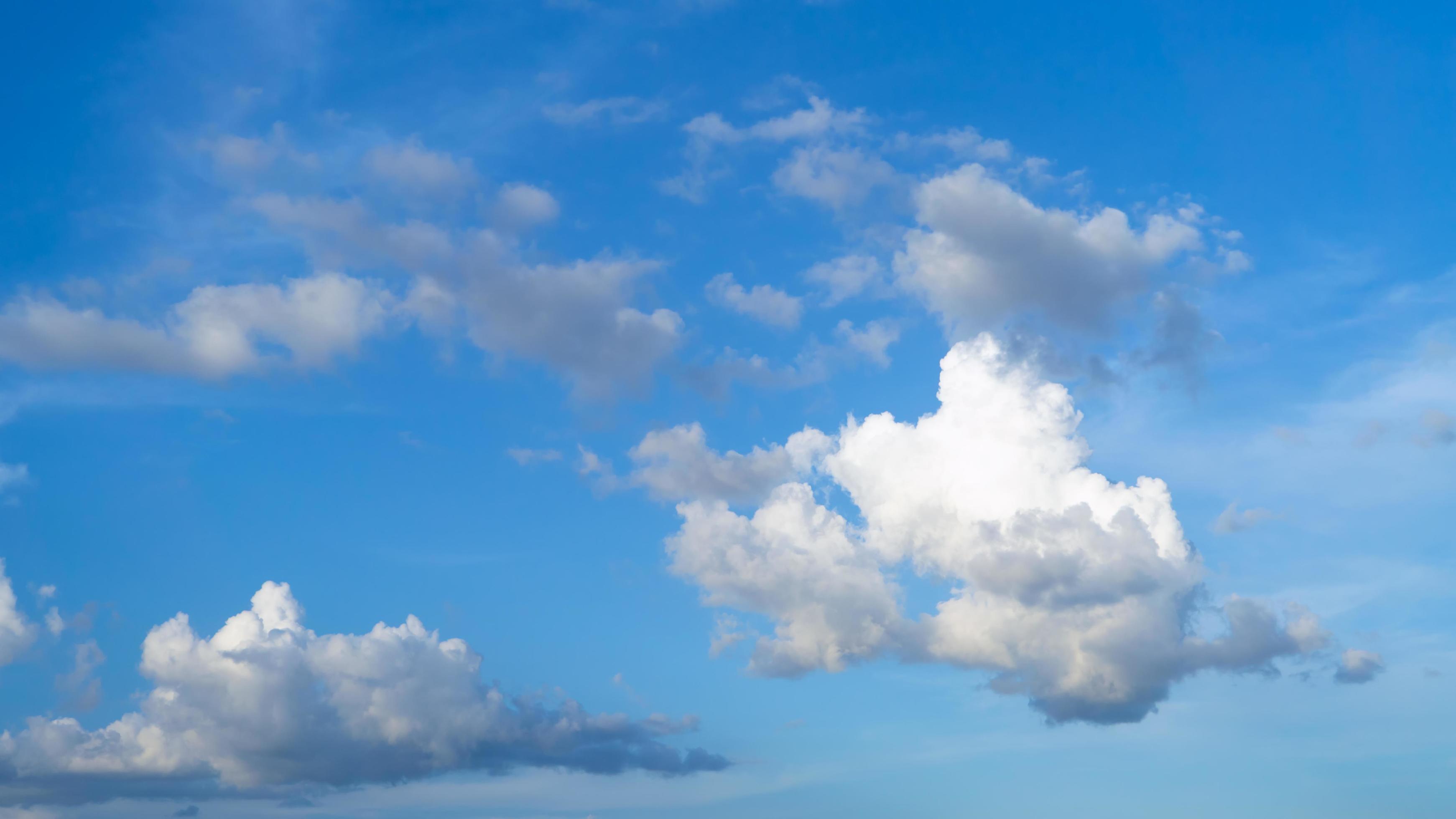 Blue Sky abstract panoramic background. Coulds nature concept with copy space. Texture and Pattern wallpaper backgrounds. Stock Free