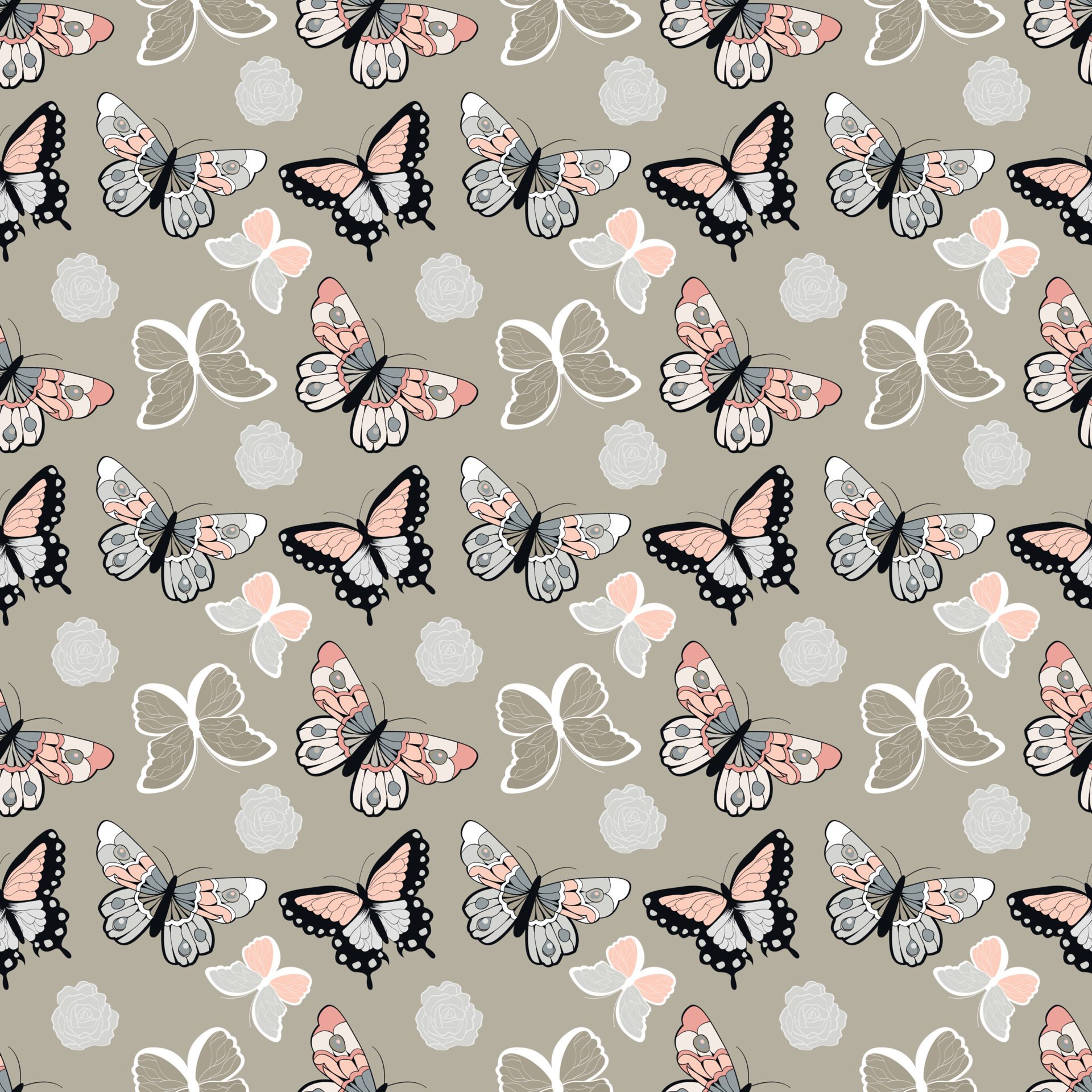 Butterfly Seamless pattern Design Free Vector