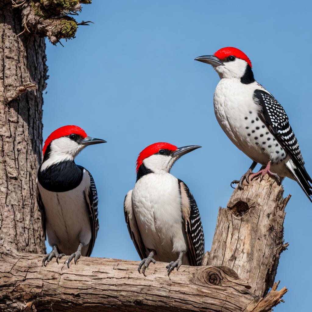 Flock of Woodpeckers by by @ai_generated