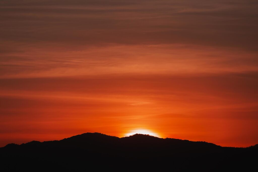 Beautiful sky at sunrise Natural background Stock Free